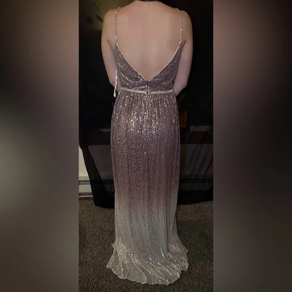 rose gold ombre bridesmaid dresses Rosegold Ombre Maxi Dress